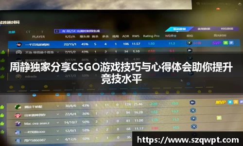 周静独家分享CSGO游戏技巧与心得体会助你提升竞技水平